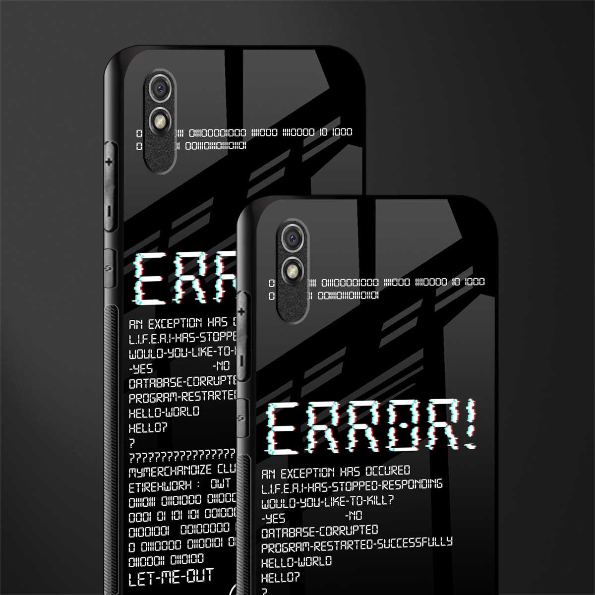 error glass case for redmi 9a image-2