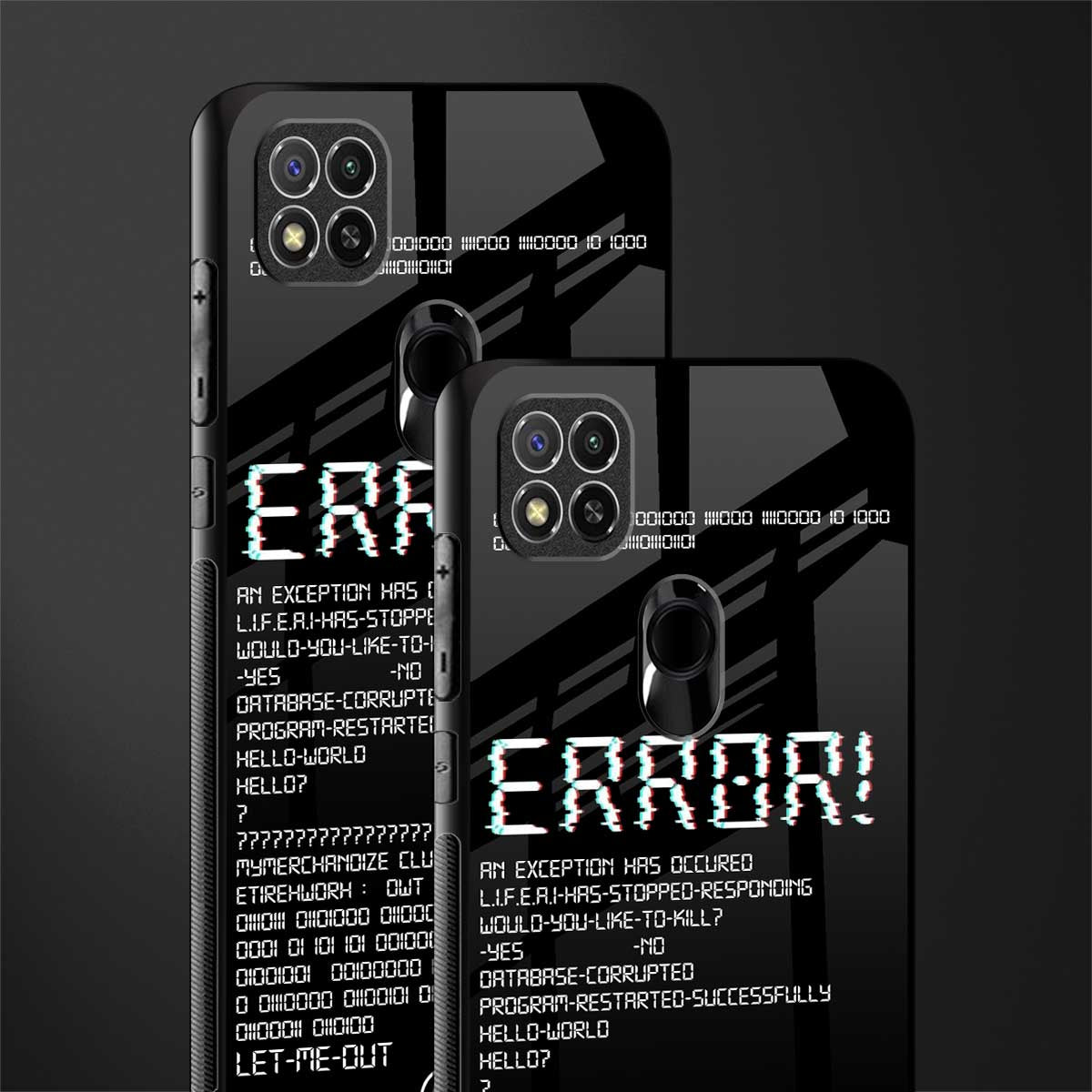 error glass case for redmi 9 image-2
