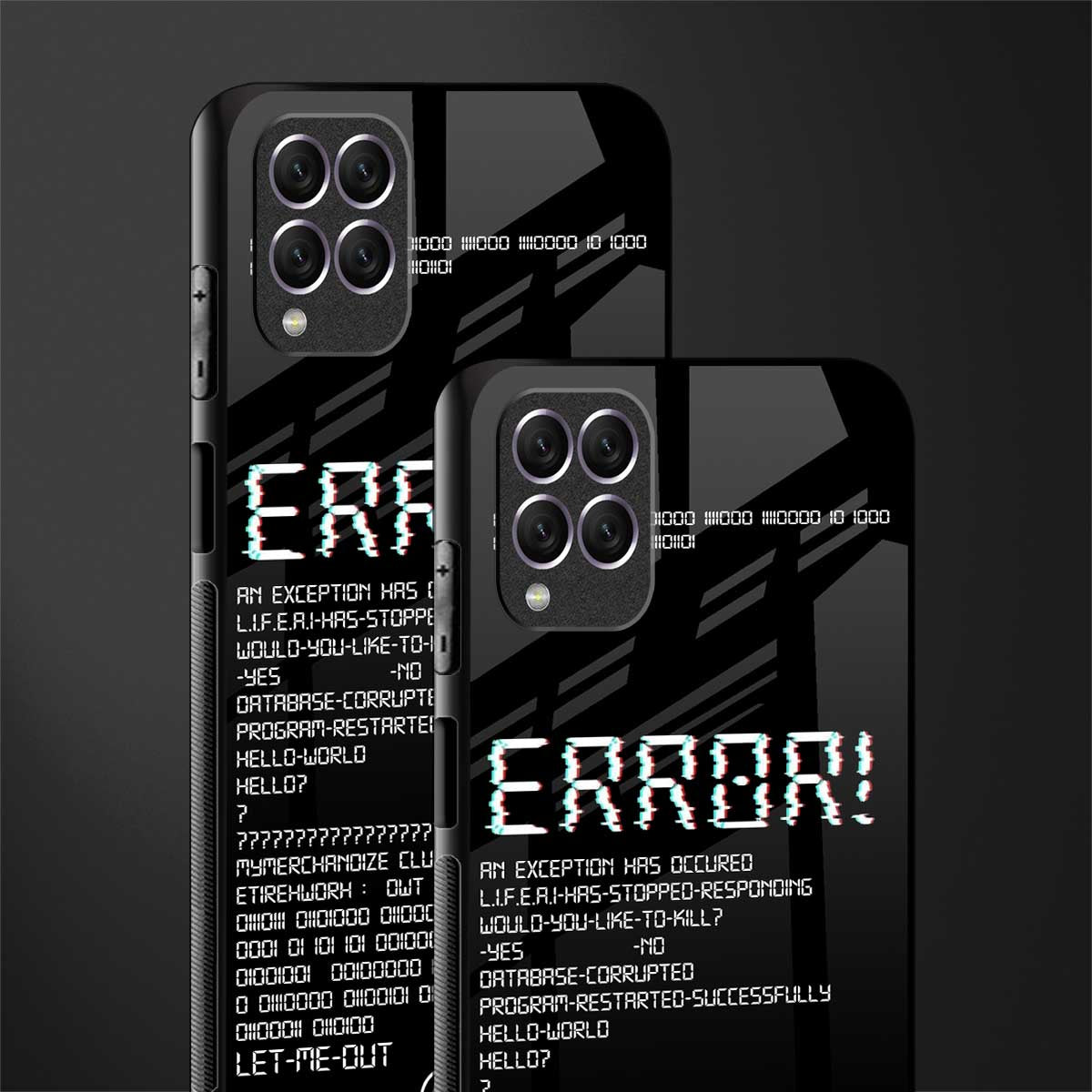 error glass case for samsung galaxy f62 image-2