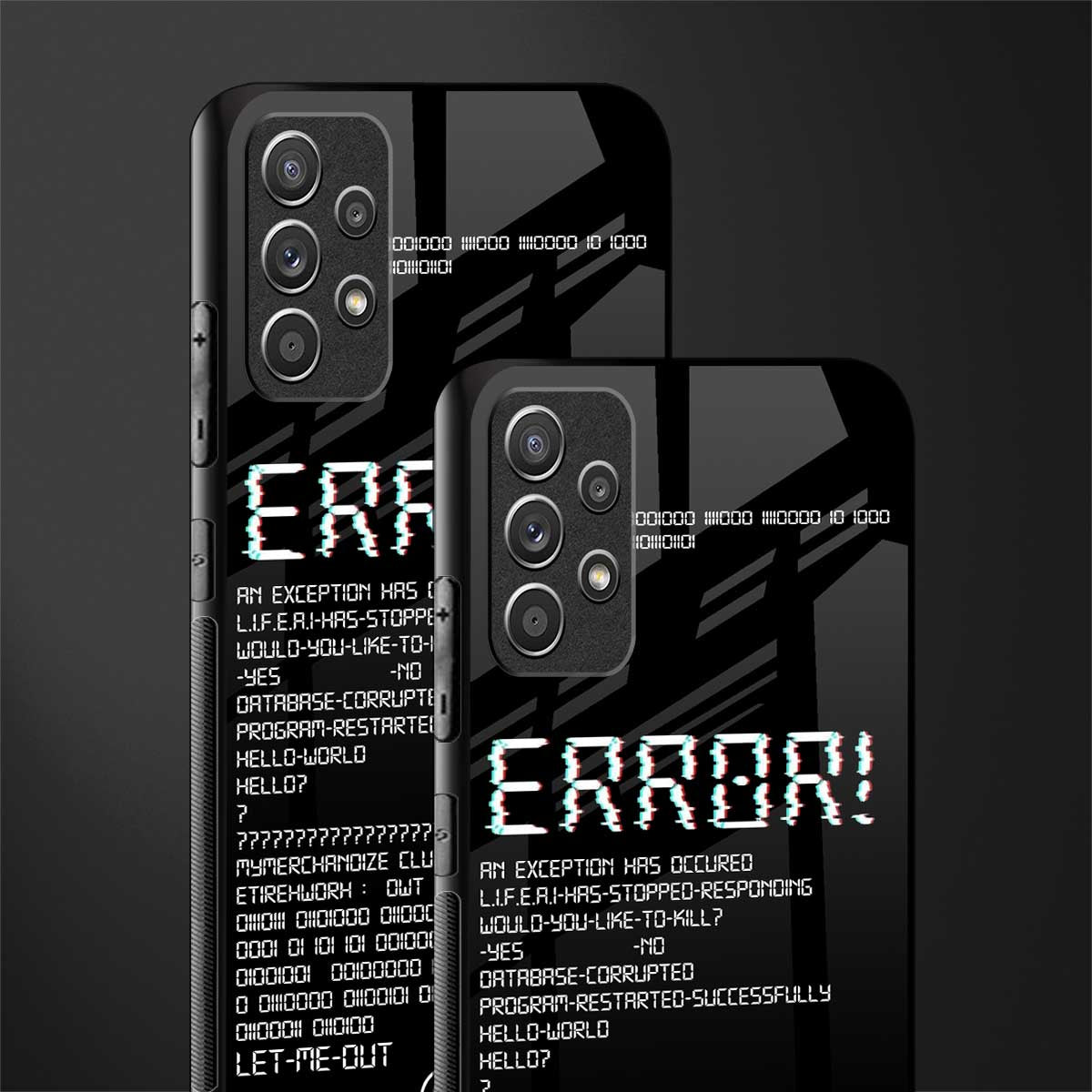 error glass case for samsung galaxy a52 image-2