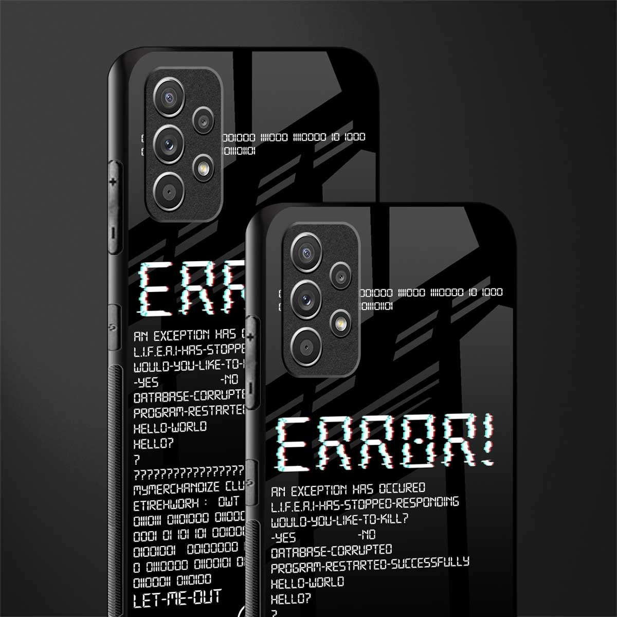 error glass case for samsung galaxy a32 4g image-2
