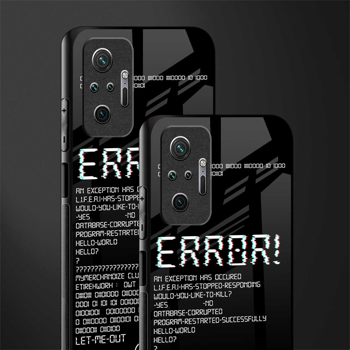 error glass case for redmi note 10 pro image-2