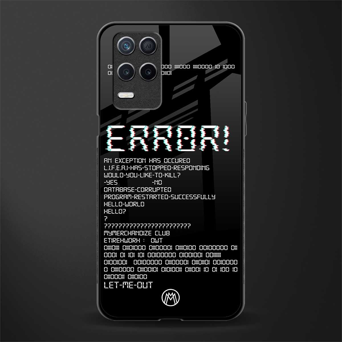 error glass case for realme narzo 30 5g image