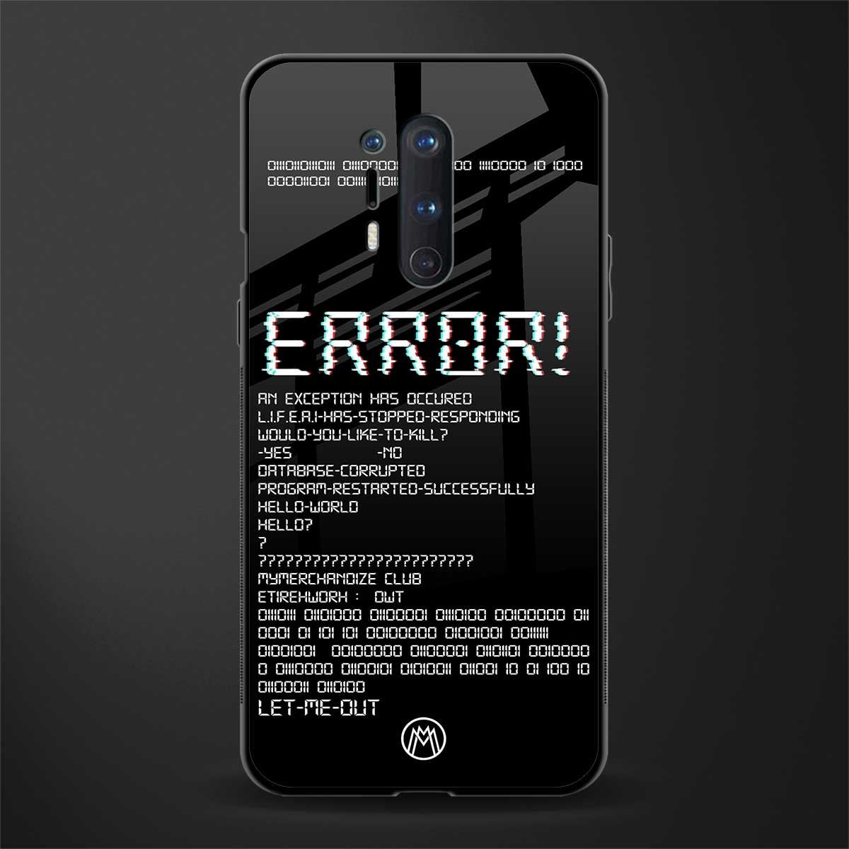 error glass case for oneplus 8 pro image