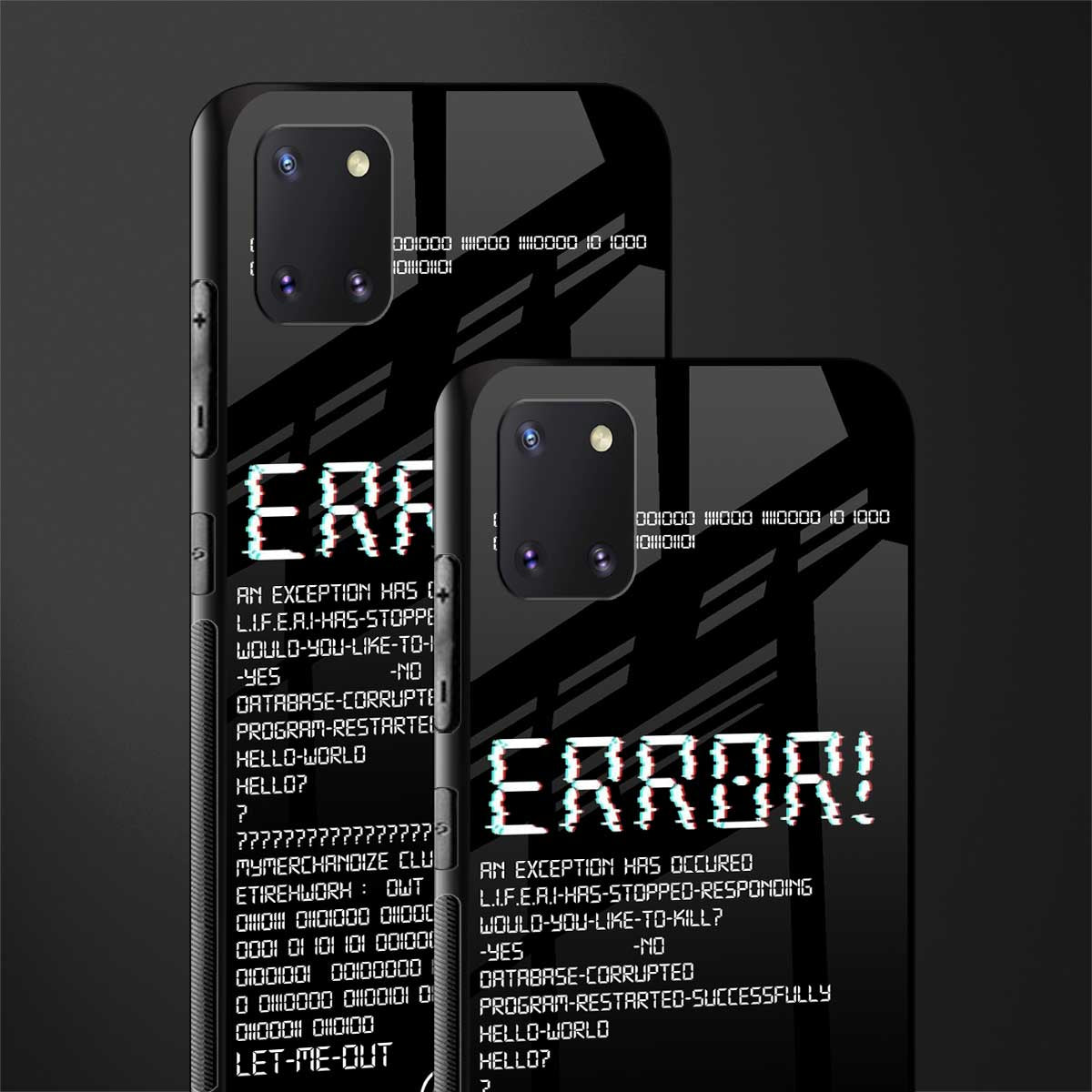 error glass case for samsung a81 image-2