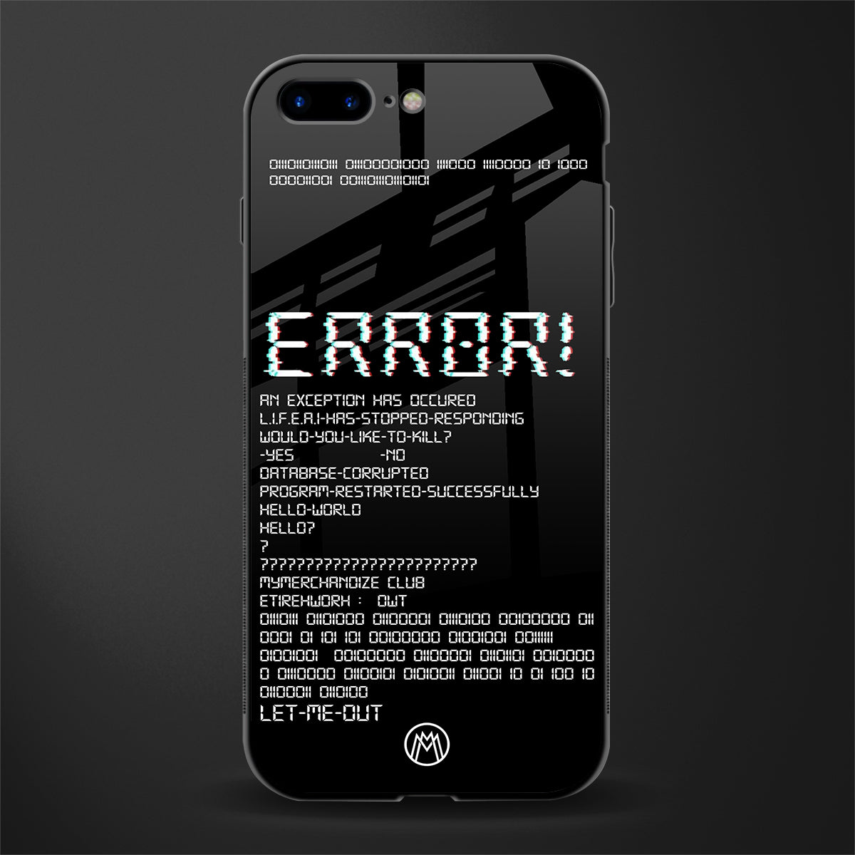 error glass case for iphone 7 plus image