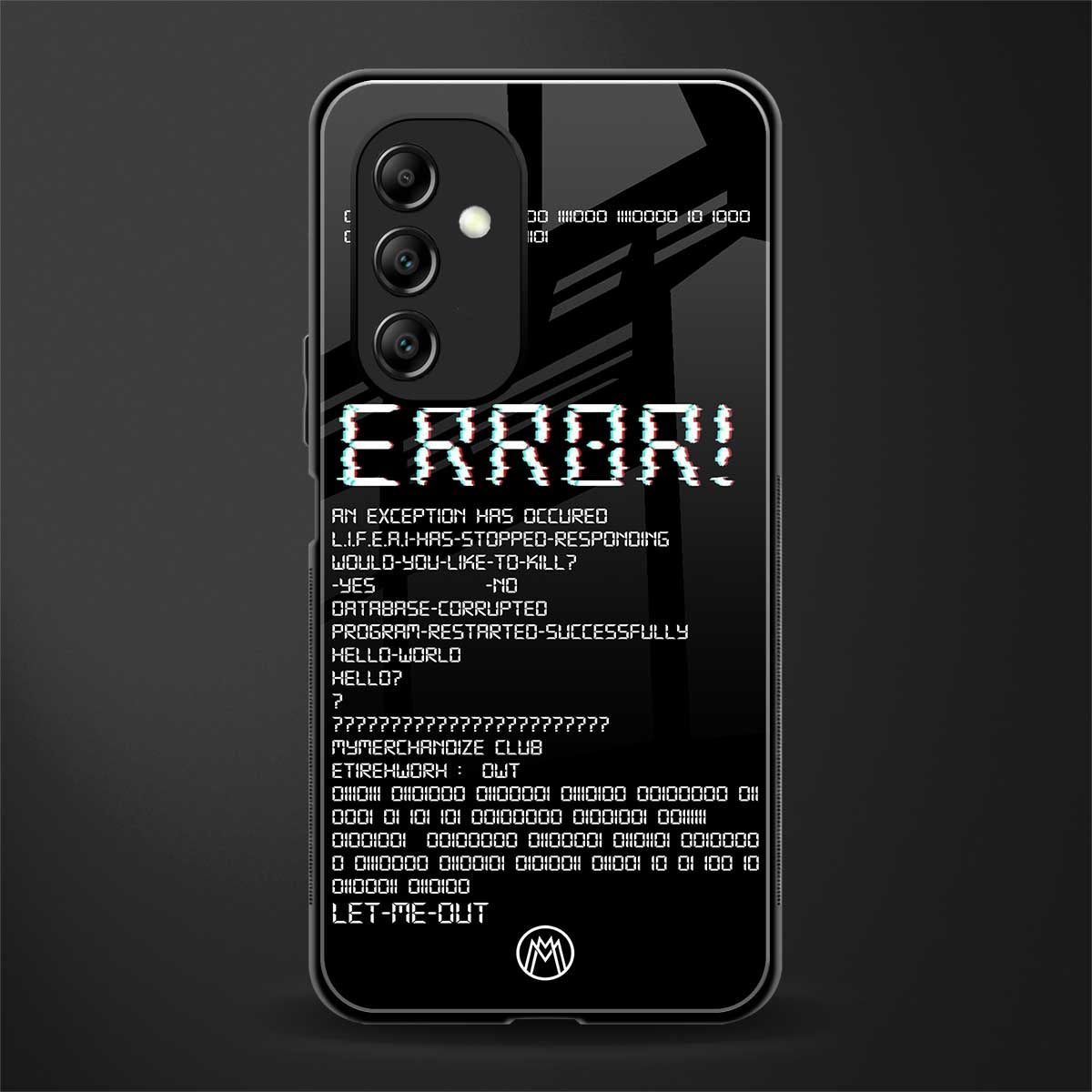 error back phone cover | glass case for samsung galaxy a14 5g
