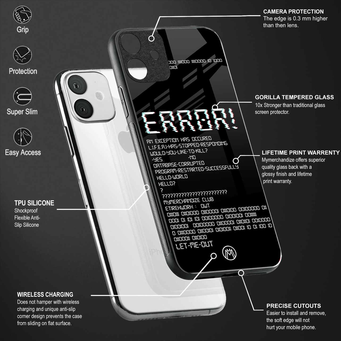 error glass case for oneplus 6t image-4