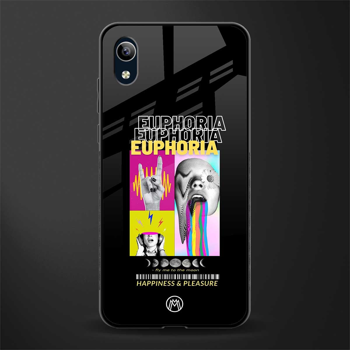 euphoria glass case for vivo y1s without fingerprint image
