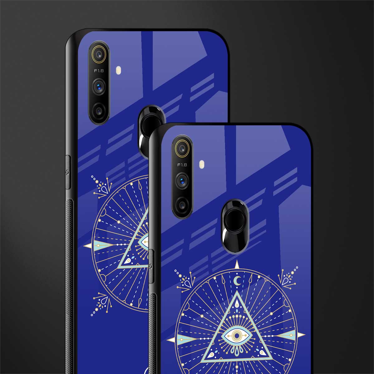 evil eye mandala blue glass case for realme narzo 10a image-2