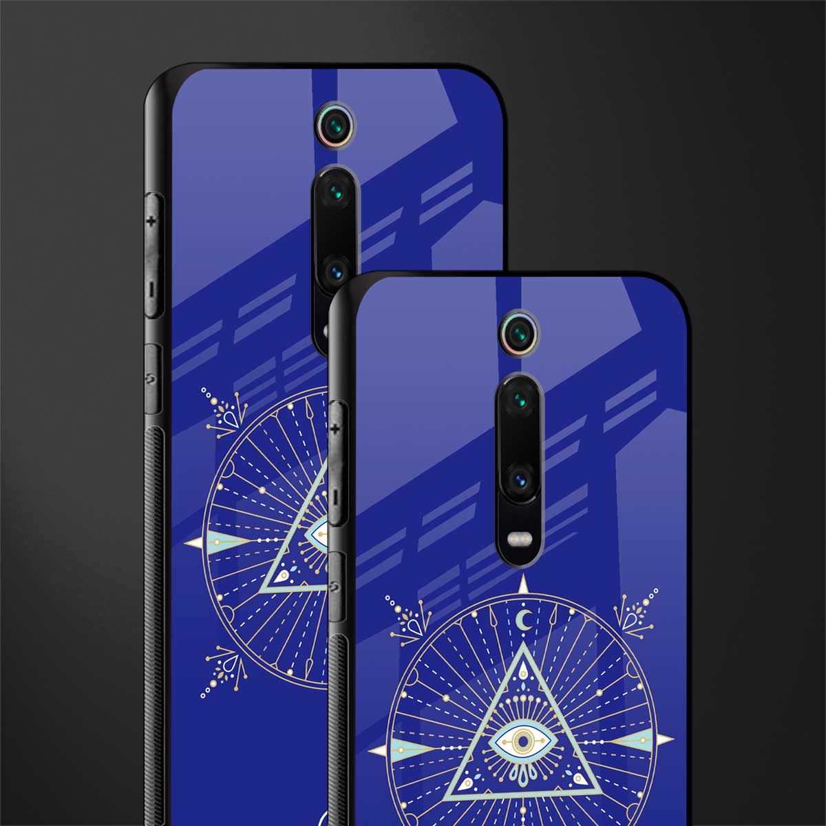 evil eye mandala blue glass case for redmi k20 image-2
