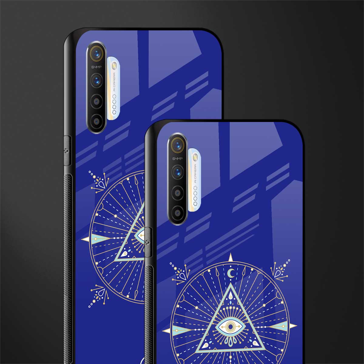 evil eye mandala blue glass case for realme x2 image-2
