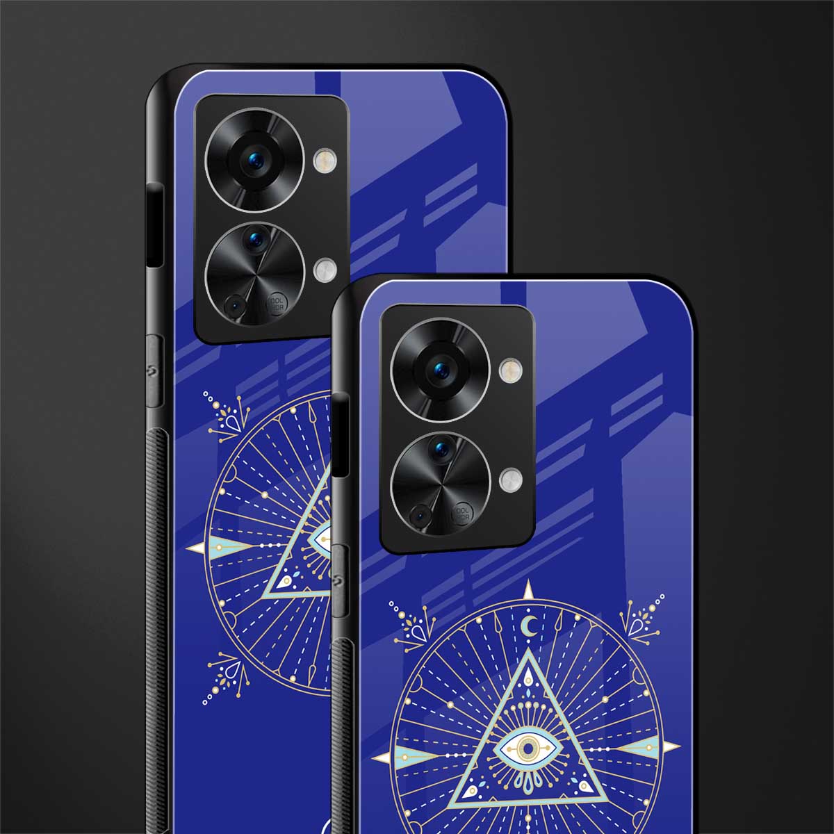 evil eye mandala blue glass case for phone case | glass case for oneplus nord 2t 5g