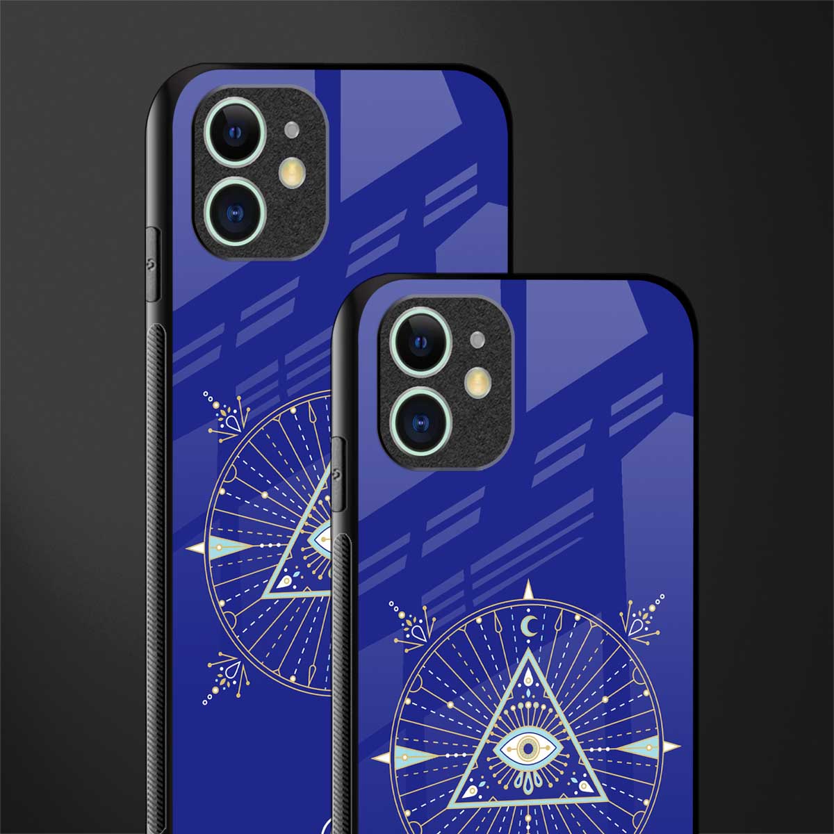 evil eye mandala blue glass case for iphone 11 image-2