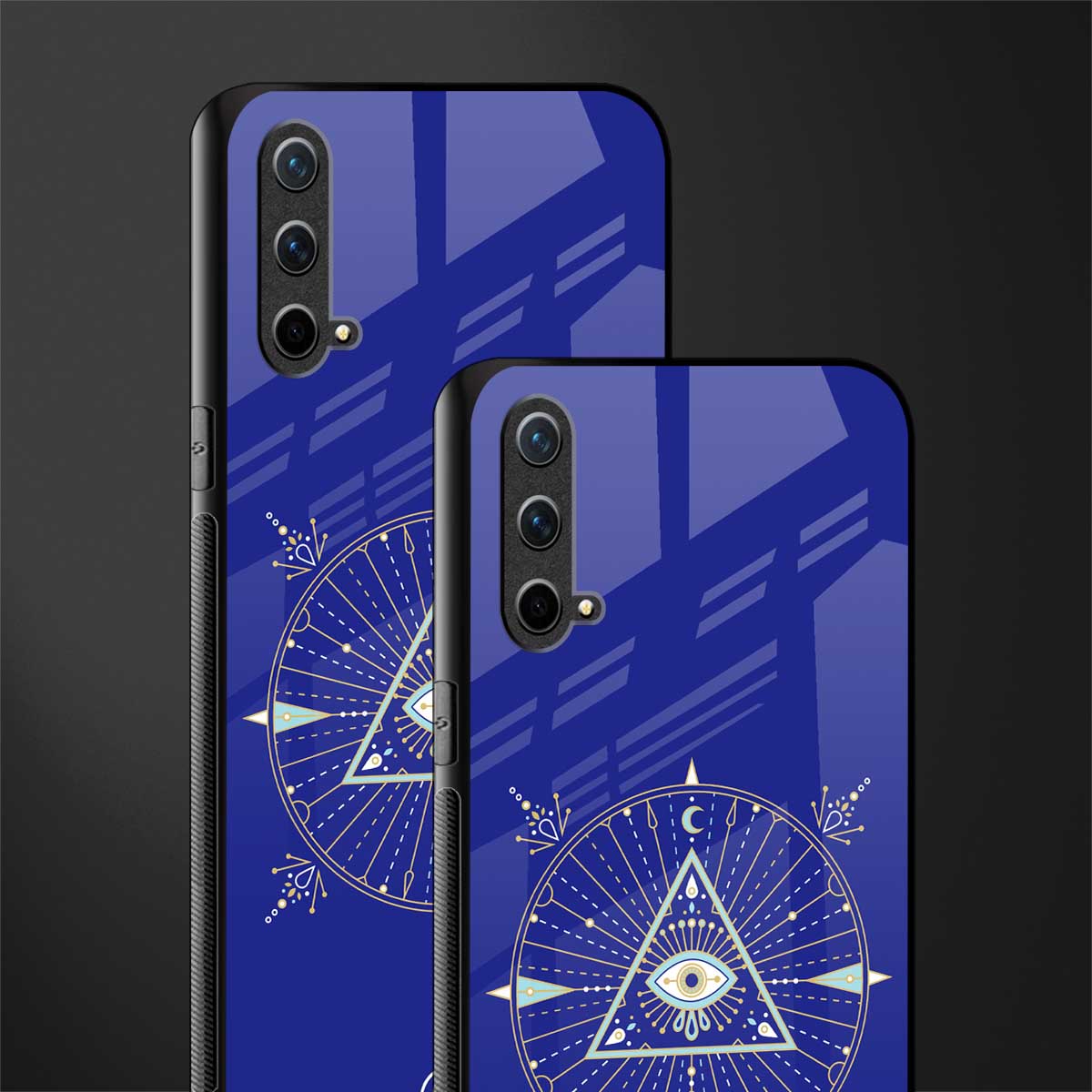 evil eye mandala blue glass case for oneplus nord ce 5g image-2