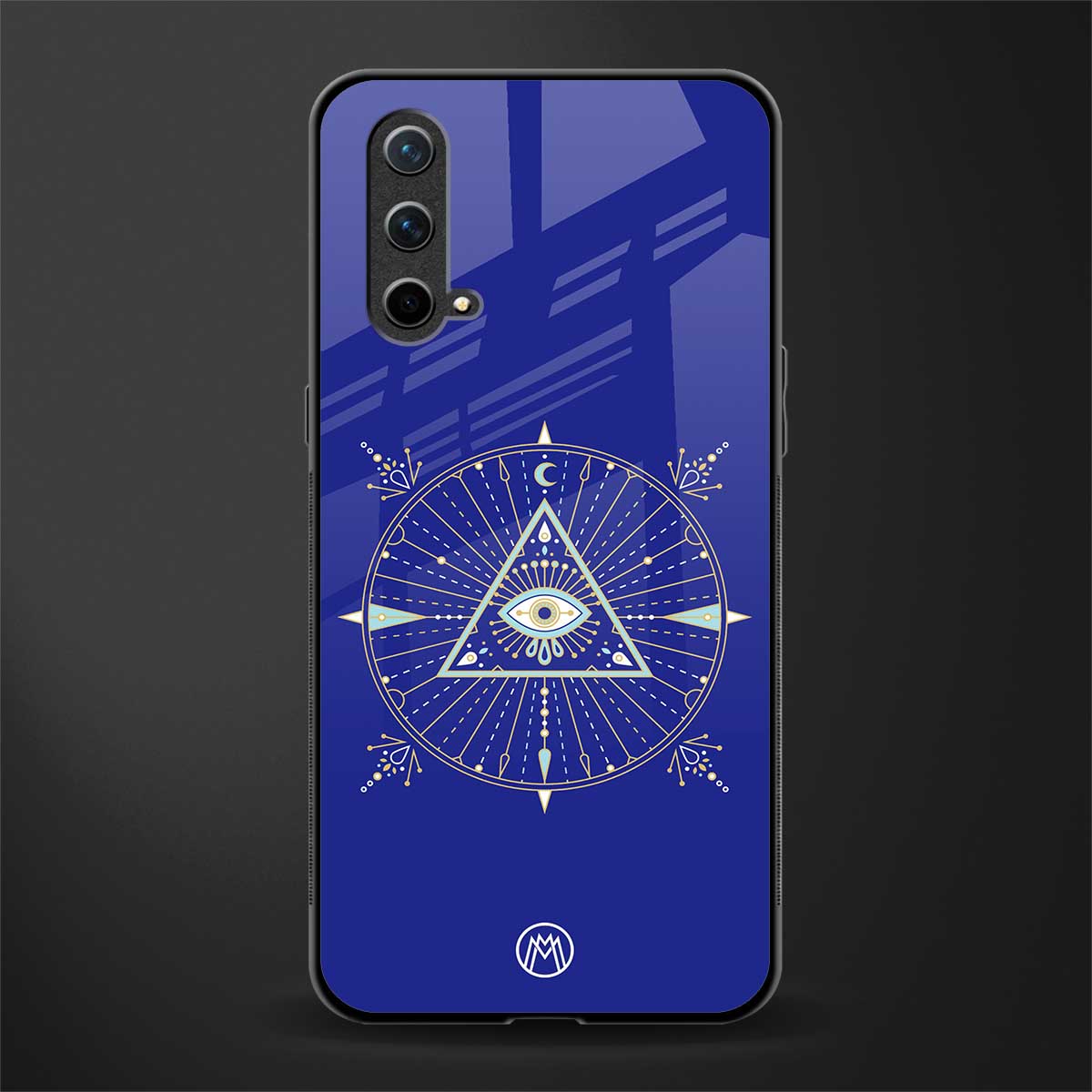 evil eye mandala blue glass case for oneplus nord ce 5g image