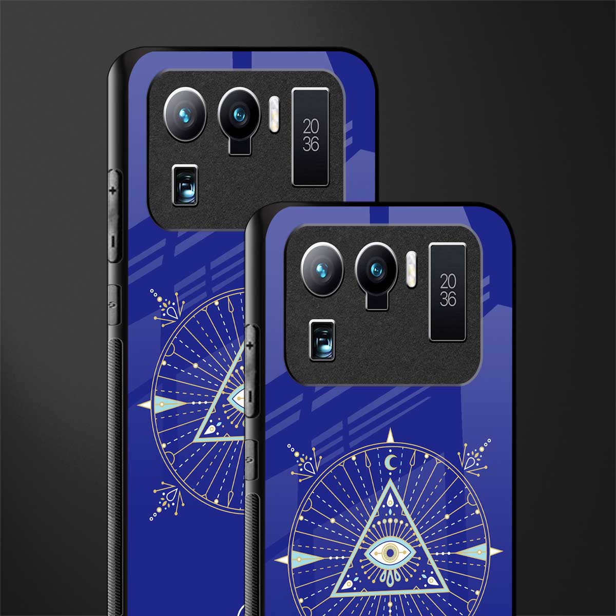 evil eye mandala blue glass case for mi 11 ultra 5g image-2