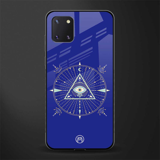 evil eye mandala blue glass case for samsung a81 image