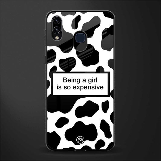 expensive girl glass case for samsung galaxy a30 image