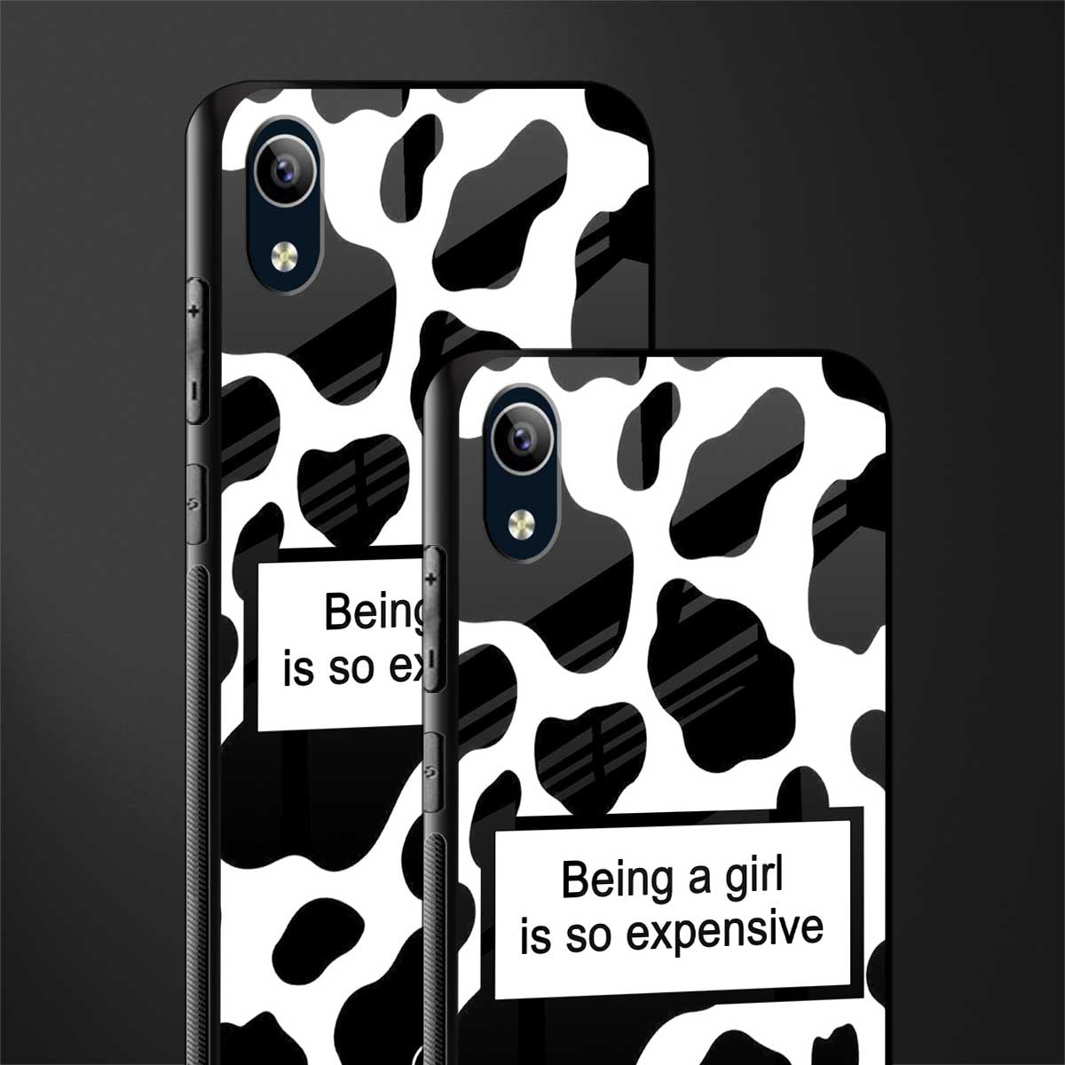 expensive girl glass case for vivo y1s without fingerprint image-2