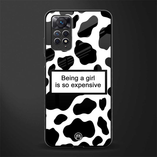 expensive girl back phone cover | glass case for redmi note 11 pro plus 4g/5g