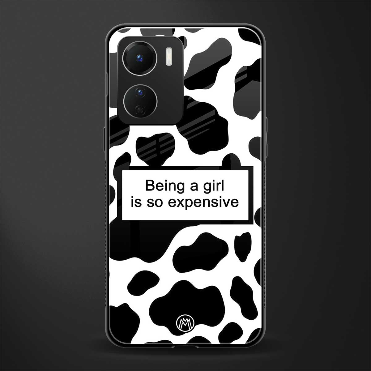expensive girl back phone cover | glass case for vivo y16