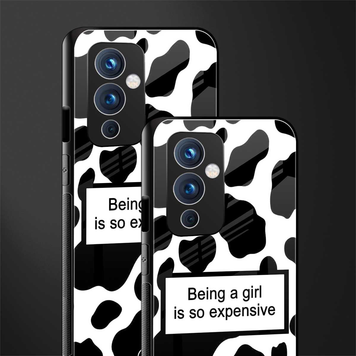 expensive girl back phone cover | glass case for oneplus 9
