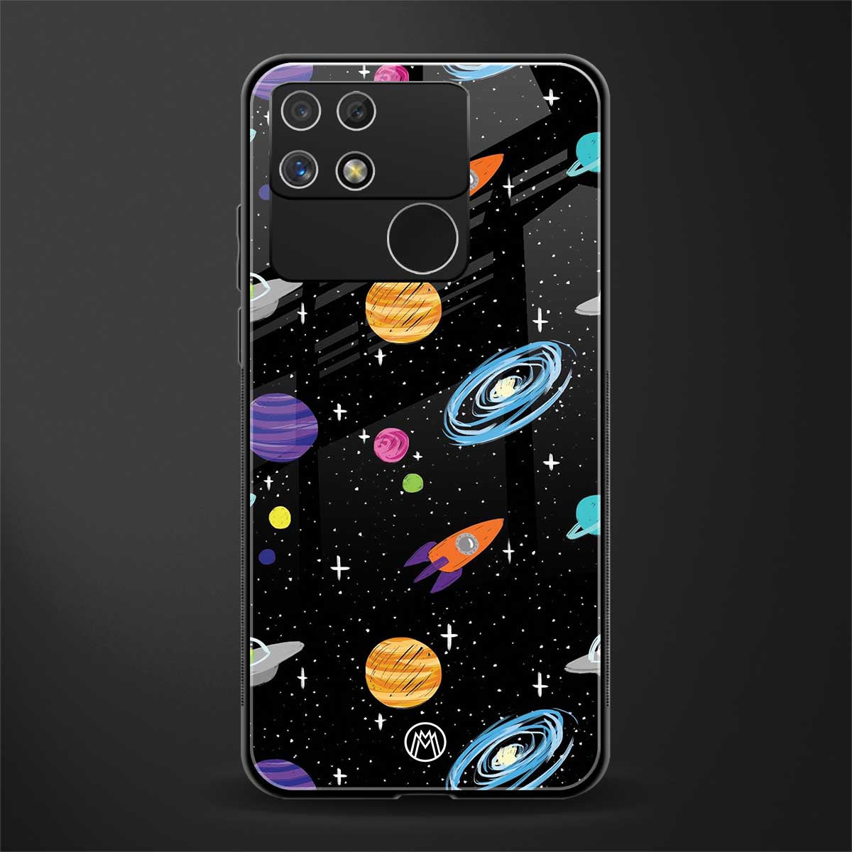 far far away back phone cover | glass case for realme narzo 50a
