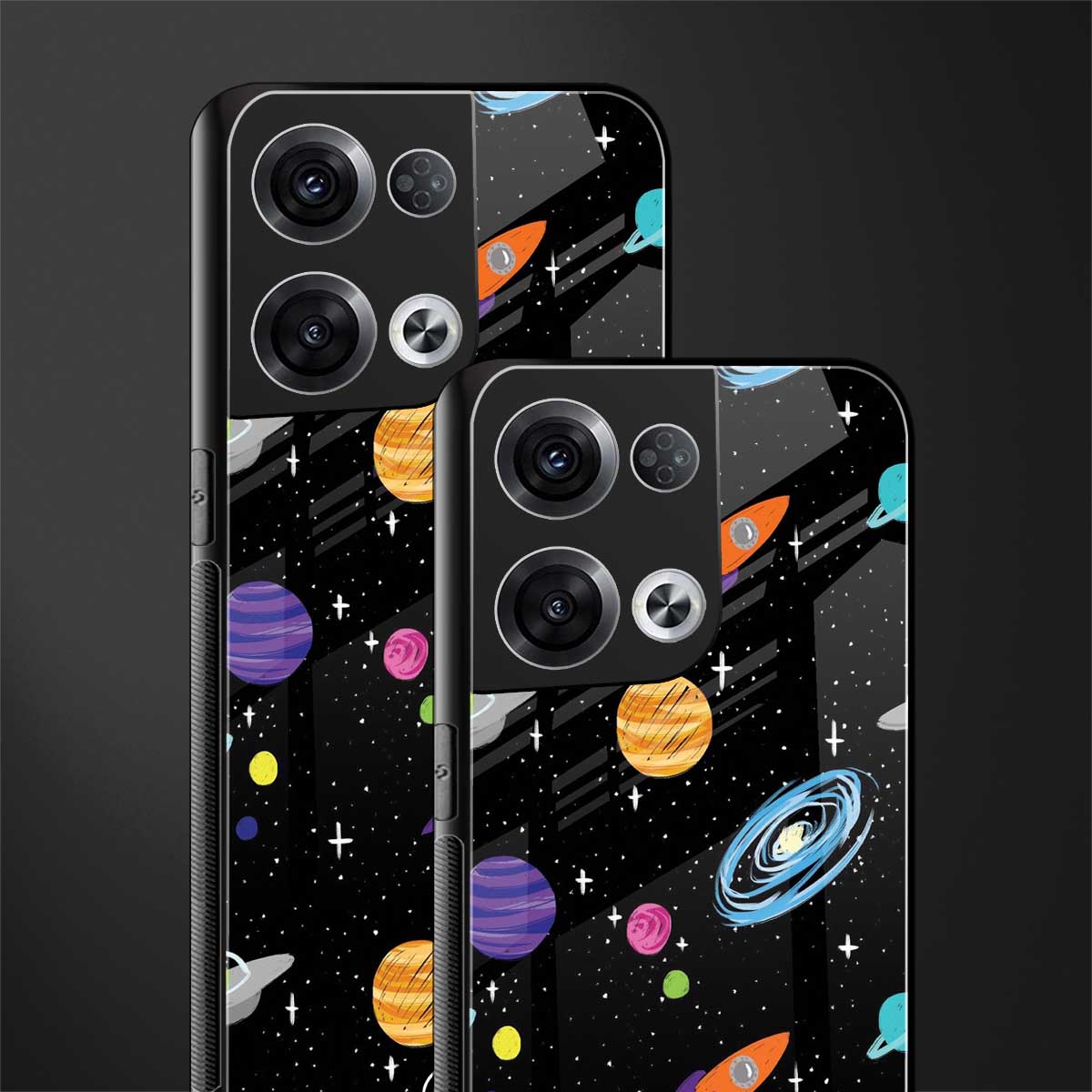 far far away back phone cover | glass case for oppo reno 8