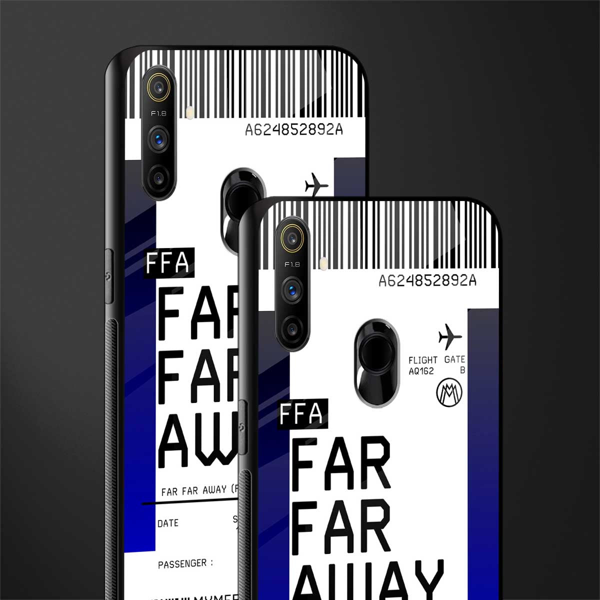 far far away boarding pass ticket glass case for realme narzo 20a image-2