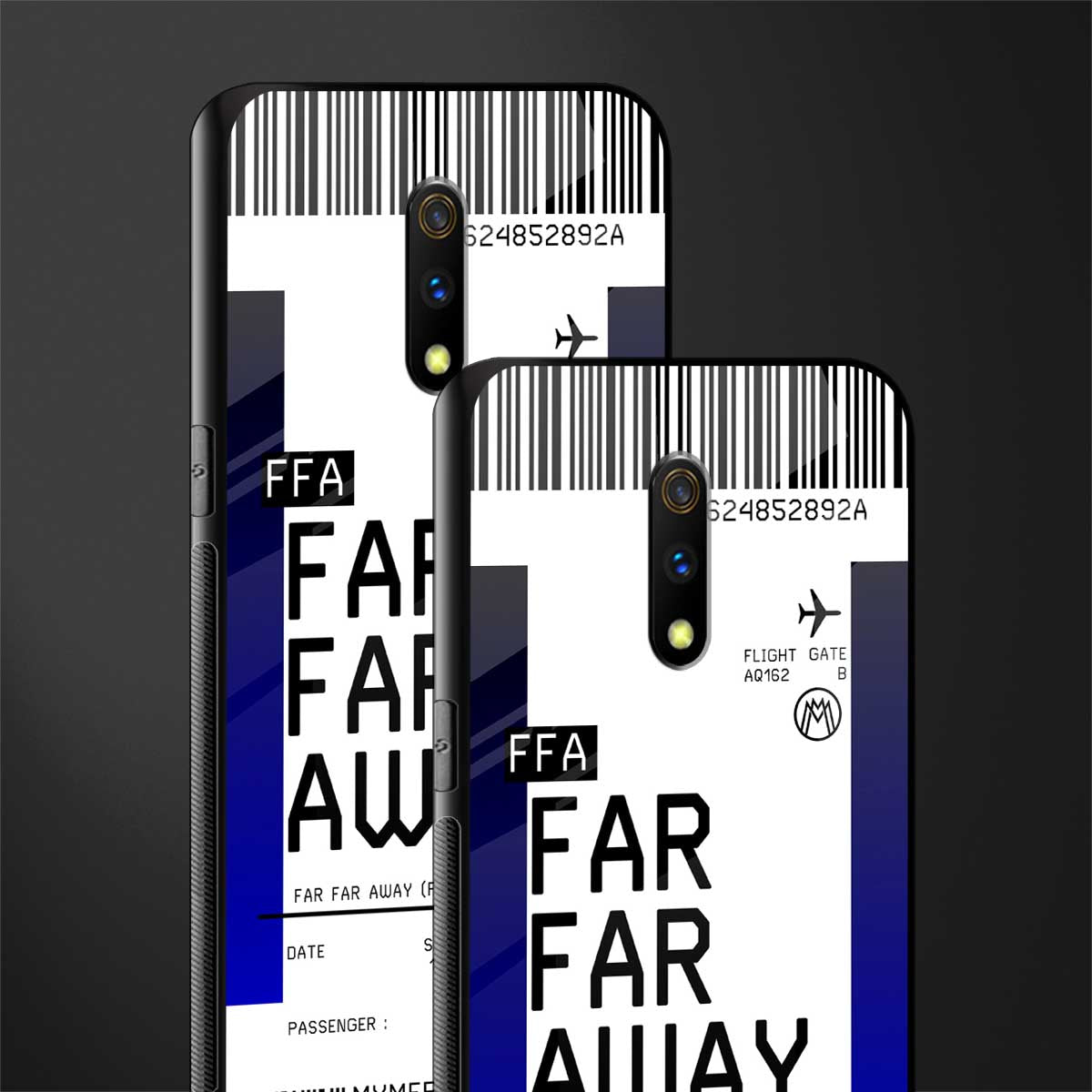 far far away boarding pass ticket glass case for oppo k3 image-2