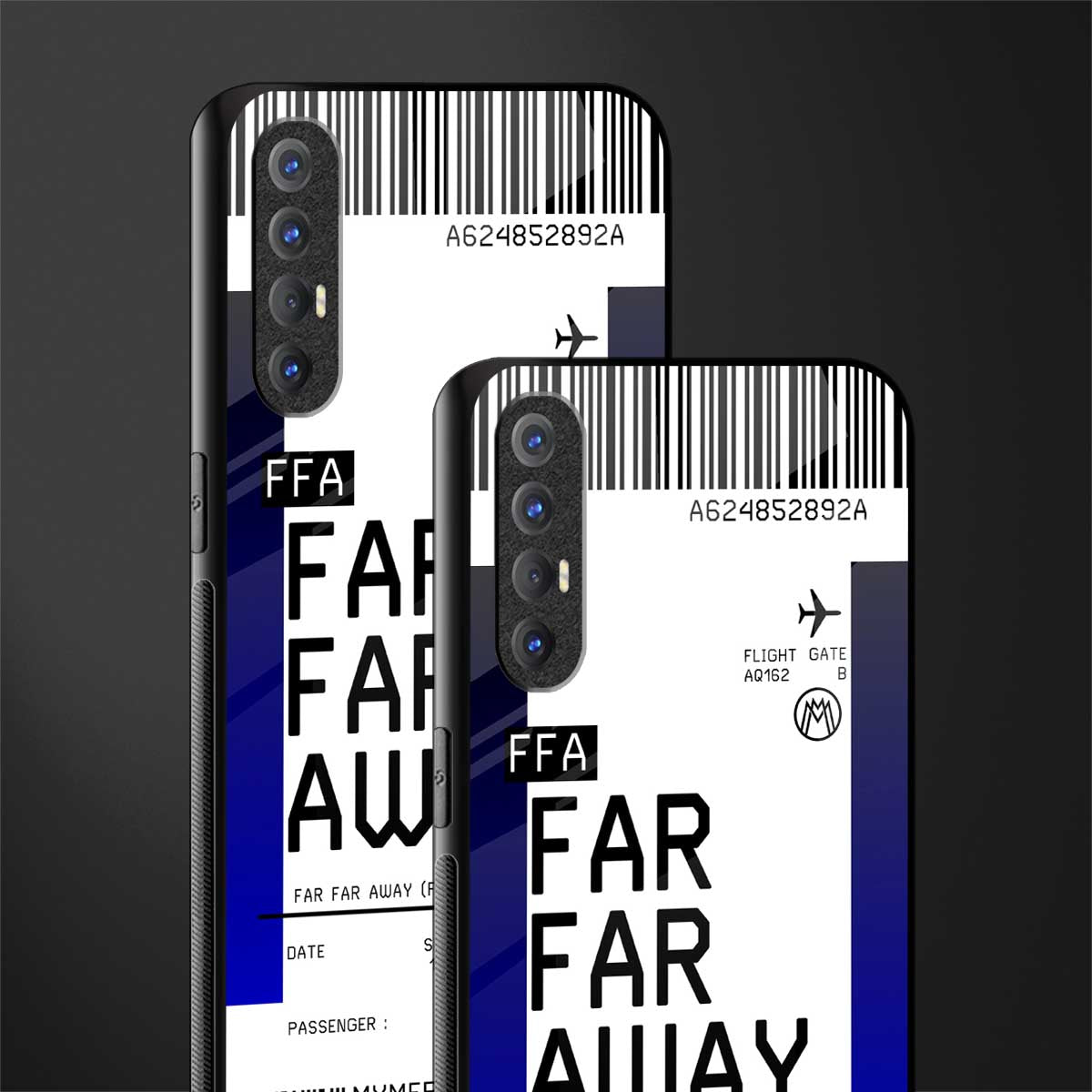 far far away boarding pass ticket glass case for oppo reno 3 pro image-2