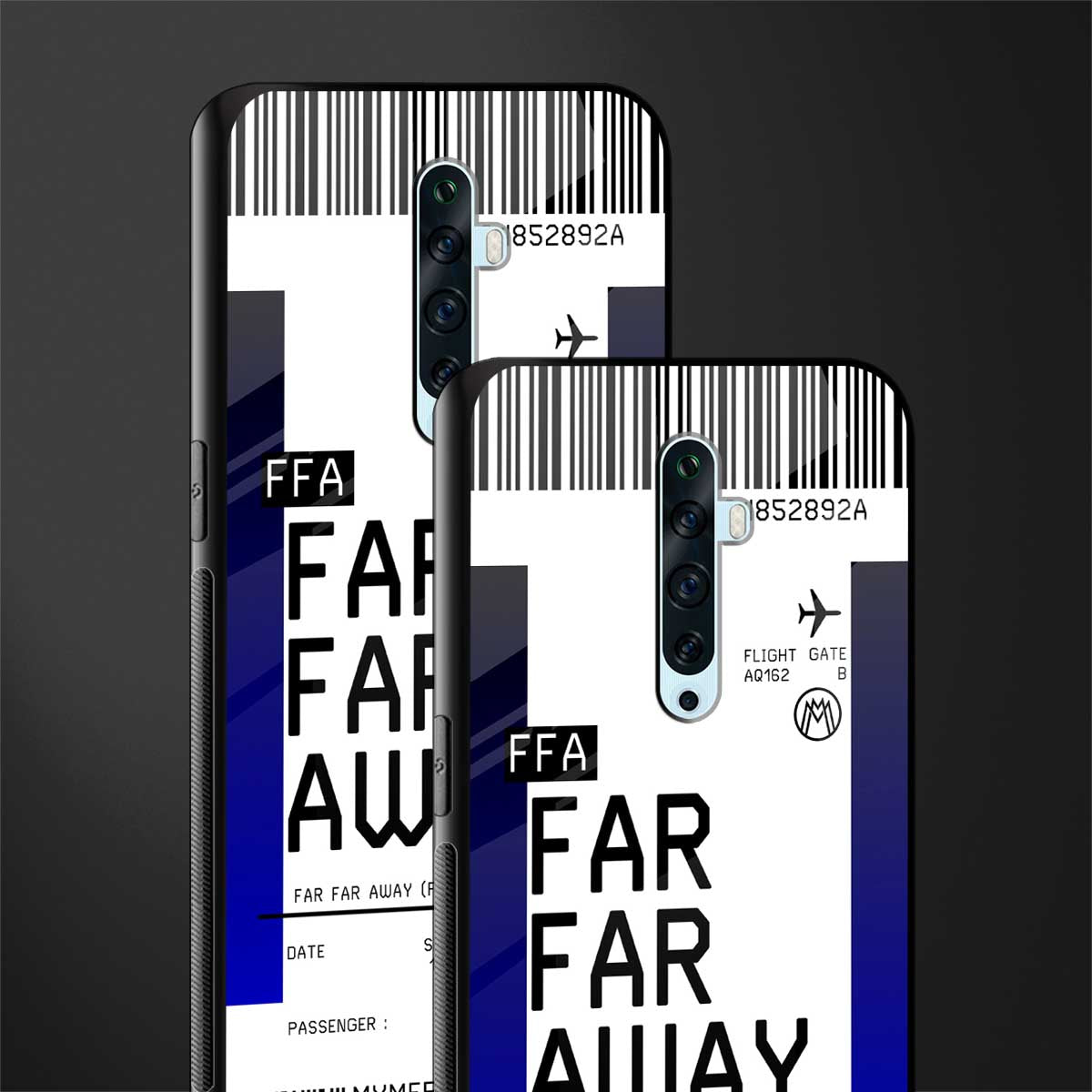far far away boarding pass ticket glass case for oppo reno 2z image-2