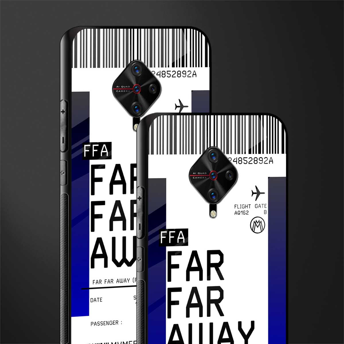 far far away boarding pass ticket glass case for vivo s1 pro image-2