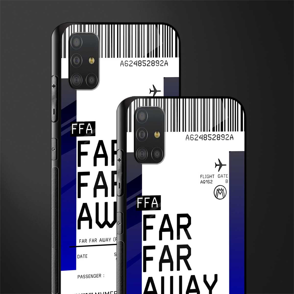 far far away boarding pass ticket glass case for samsung galaxy a51 image-2