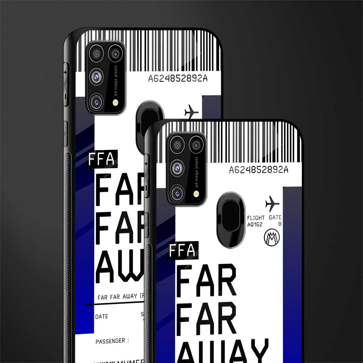 far far away boarding pass ticket glass case for samsung galaxy m31 image-2