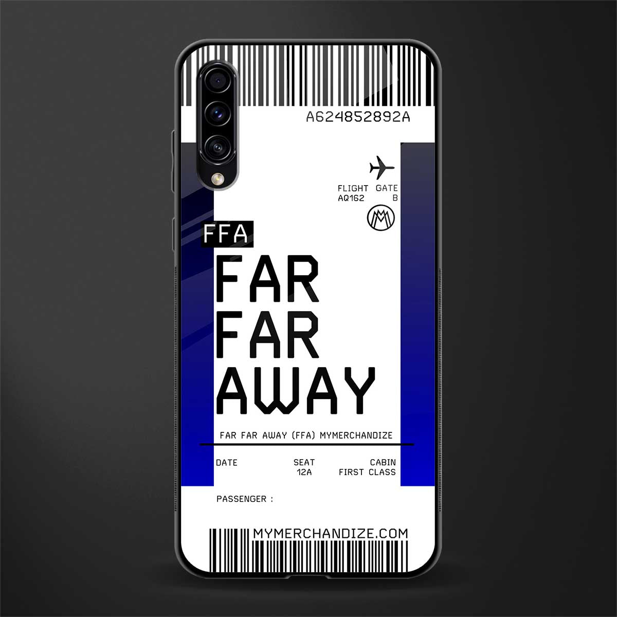 far far away boarding pass ticket glass case for samsung galaxy a70 image