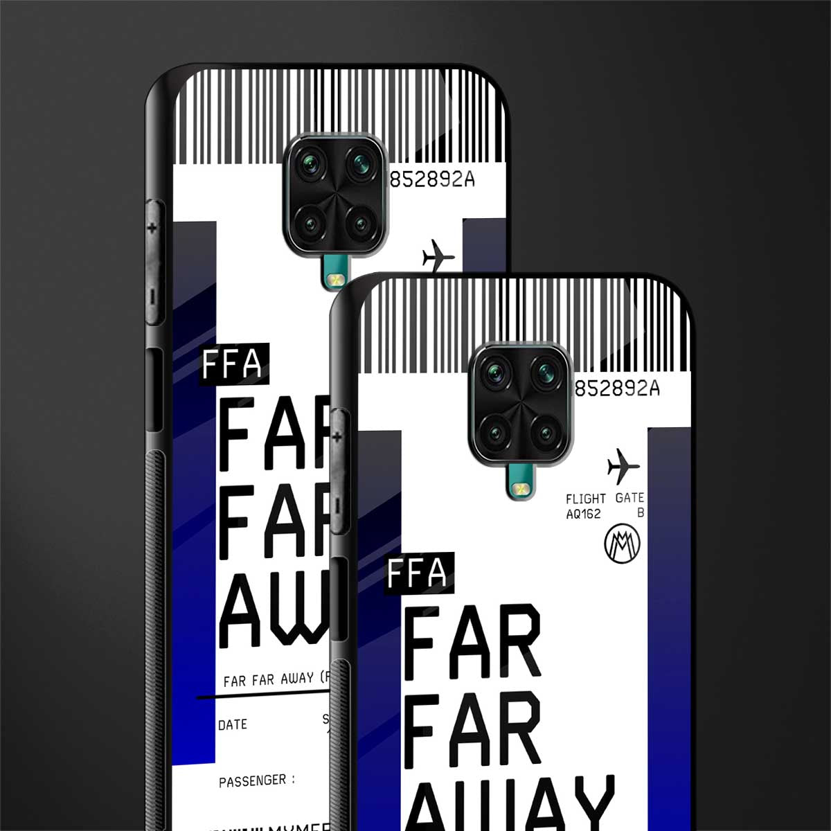 far far away boarding pass ticket glass case for poco m2 pro image-2