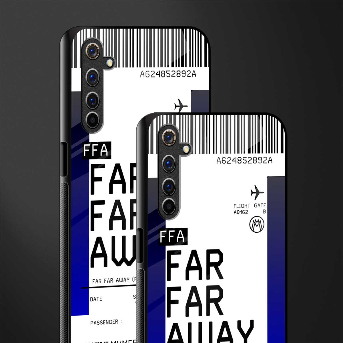 far far away boarding pass ticket glass case for realme 6i image-2