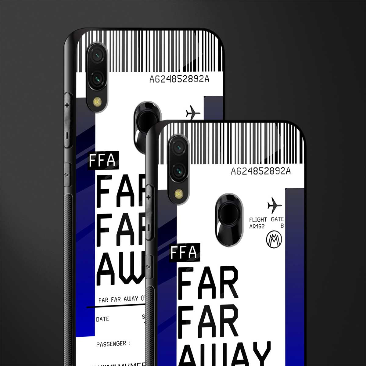 far far away boarding pass ticket glass case for redmi y3 image-2