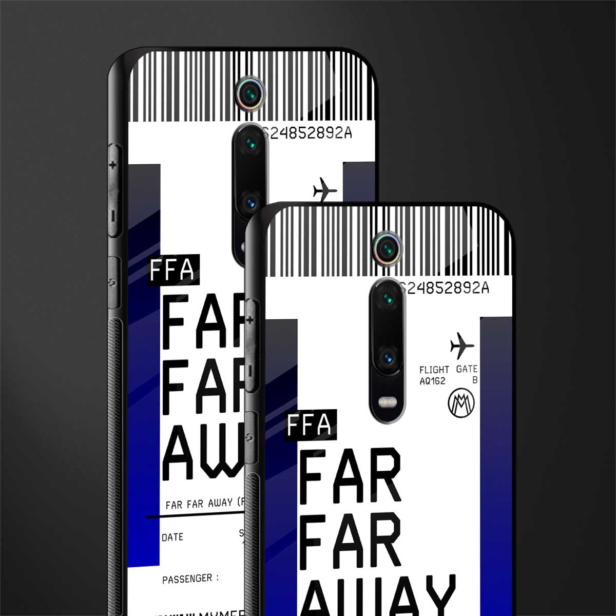 far far away boarding pass ticket glass case for redmi k20 image-2