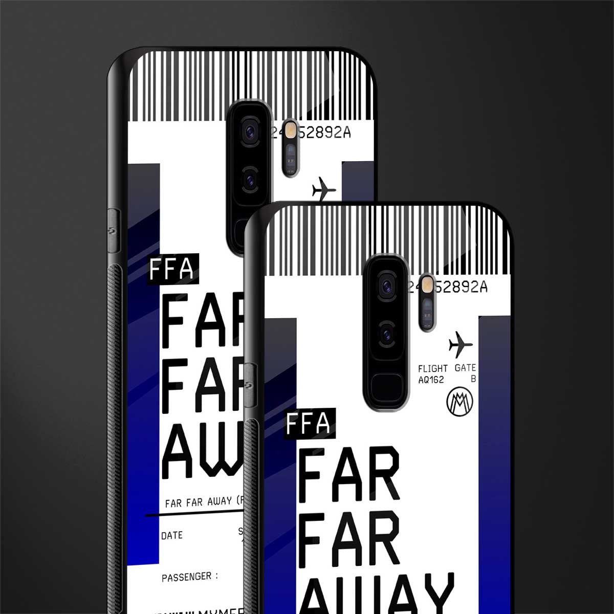 far far away boarding pass ticket glass case for samsung galaxy s9 plus image-2
