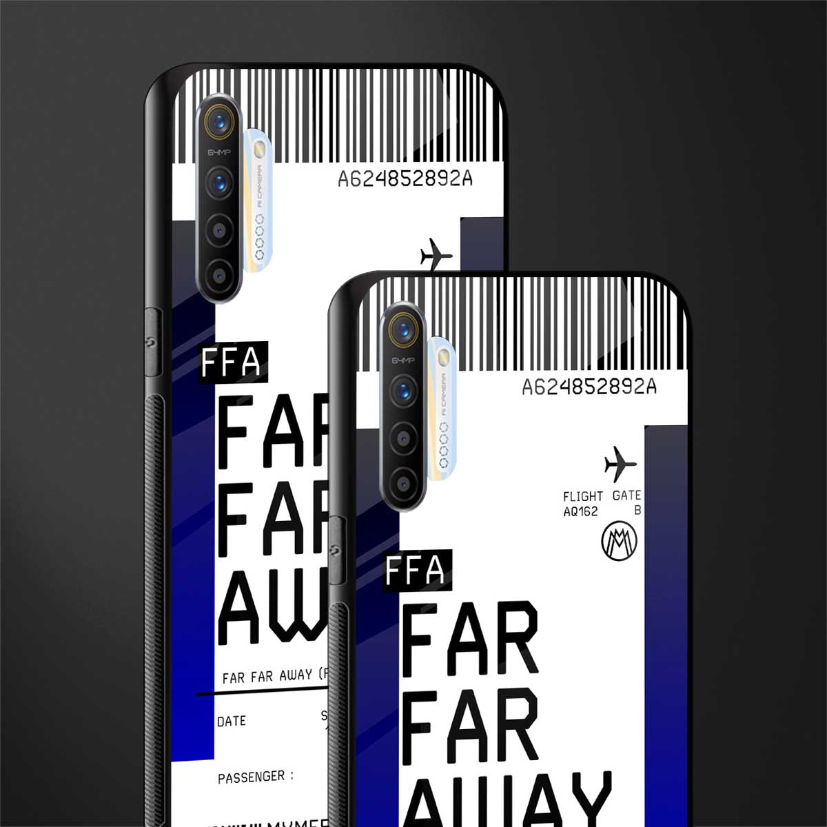 far far away boarding pass ticket glass case for realme x2 image-2