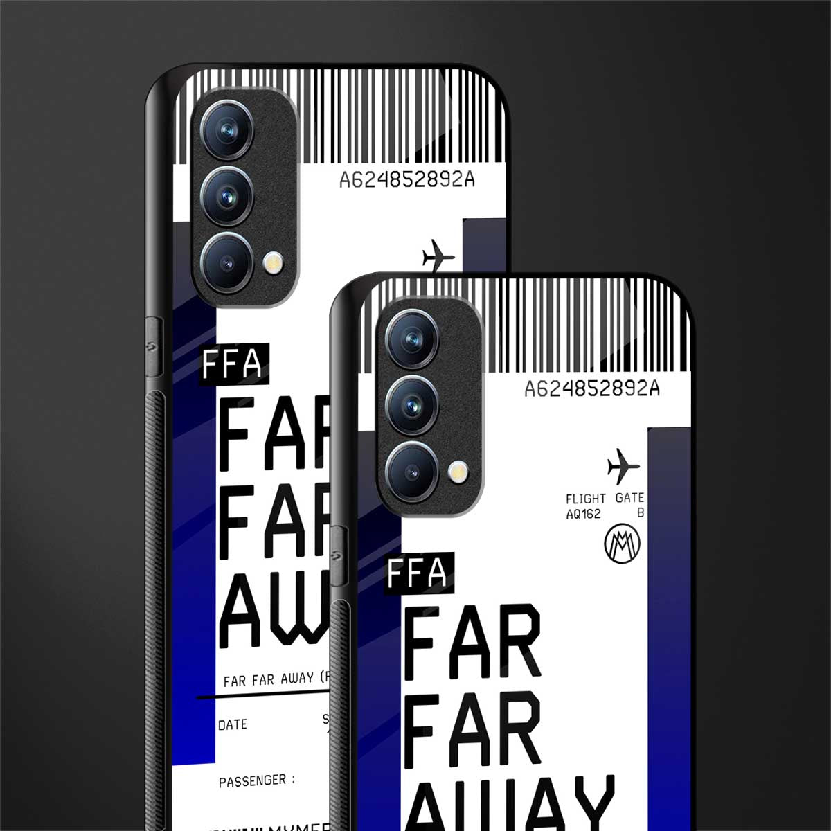 far far away boarding pass ticket glass case for oppo f19 image-2