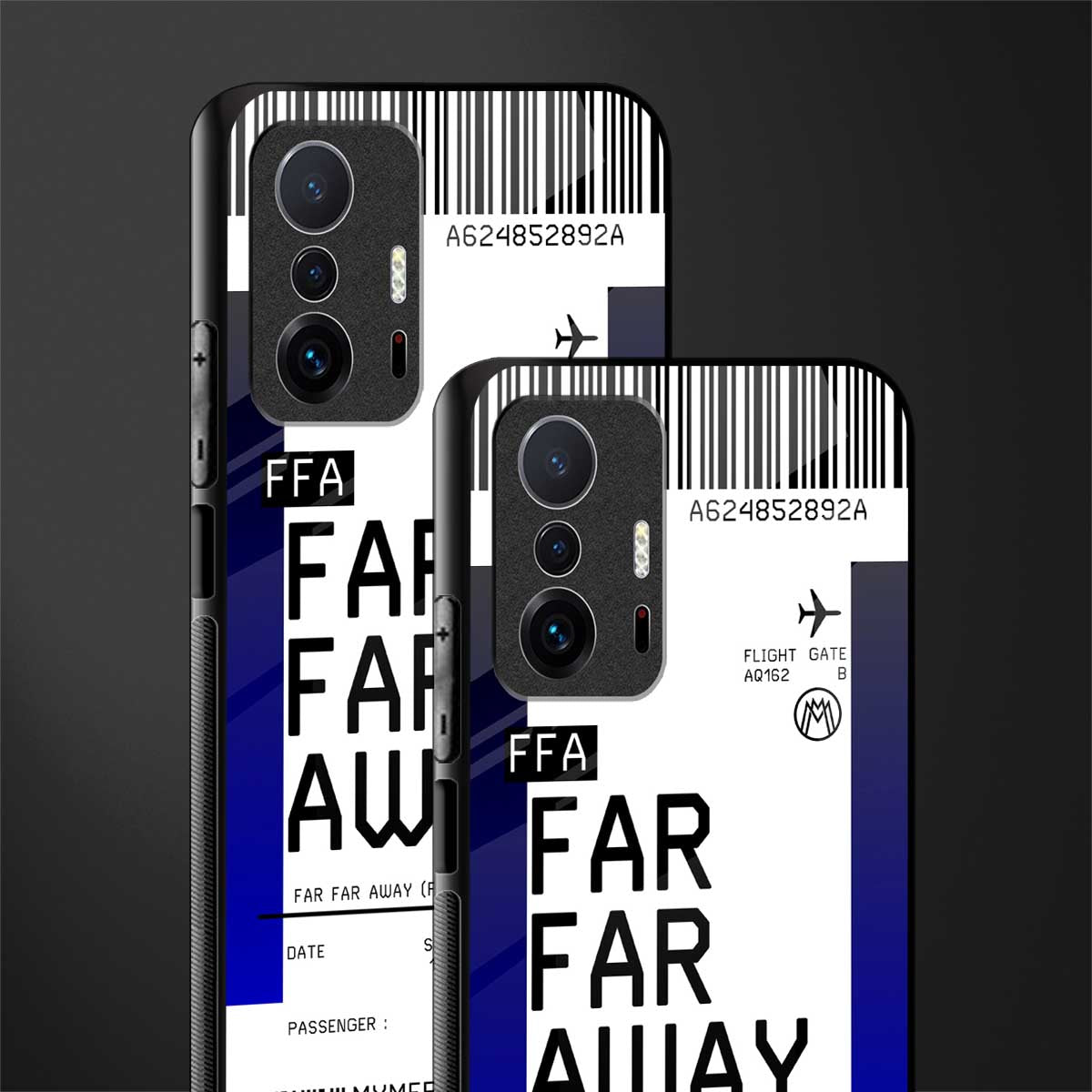 far far away boarding pass ticket glass case for mi 11t pro 5g image-2