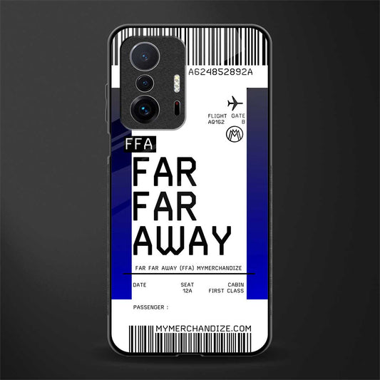 far far away boarding pass ticket glass case for mi 11t pro 5g image
