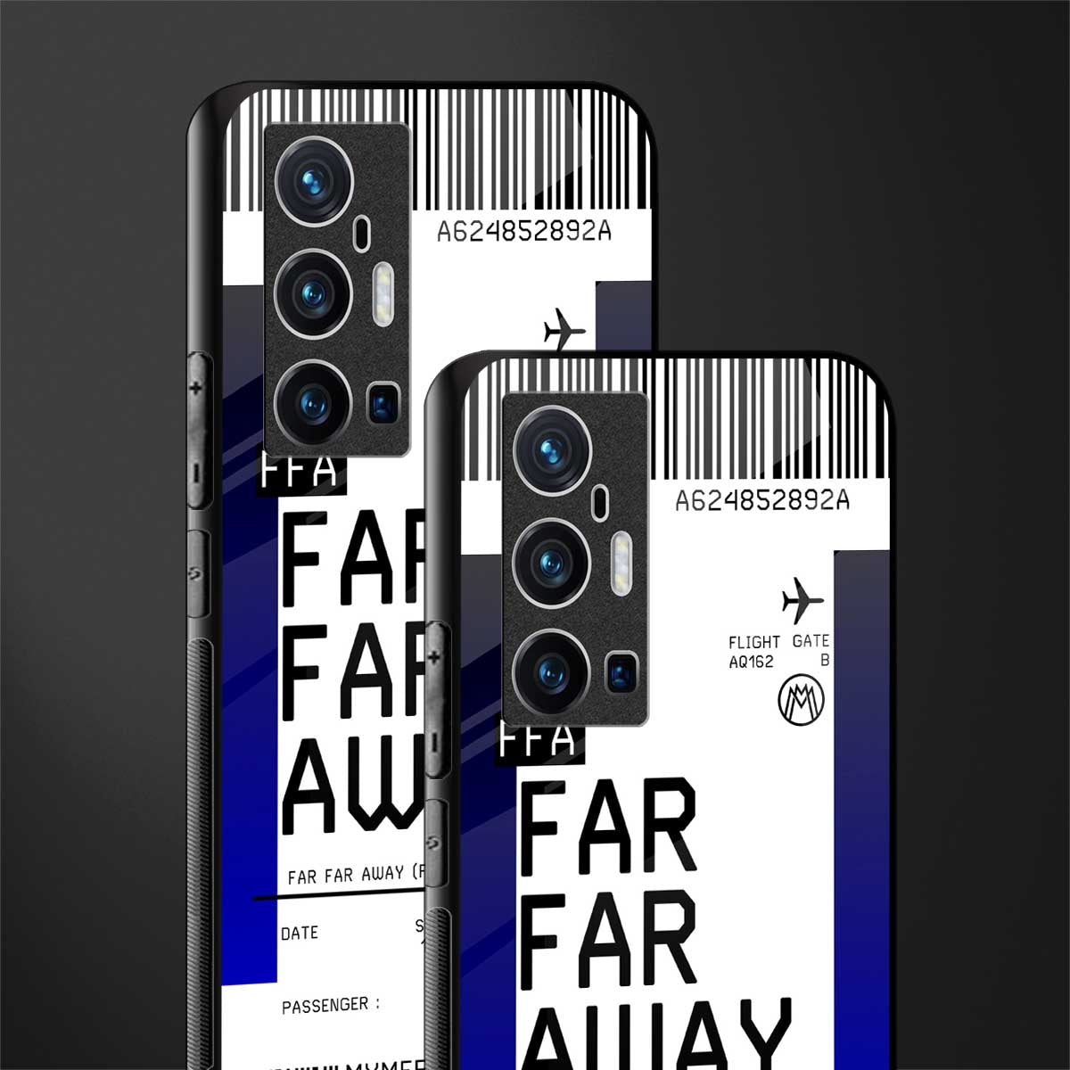 far far away boarding pass ticket glass case for vivo x70 pro plus image-2