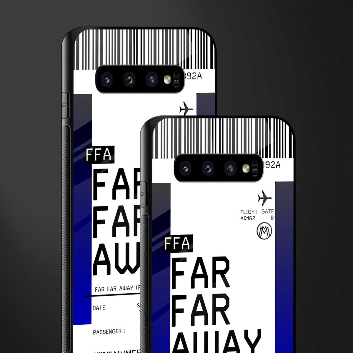 far far away boarding pass ticket glass case for samsung galaxy s10 plus image-2