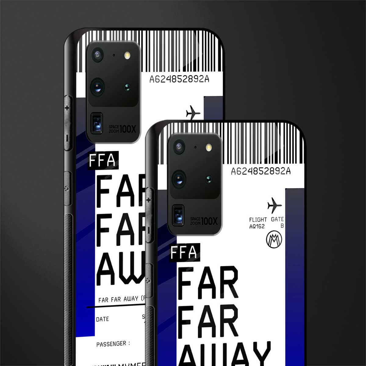 far far away boarding pass ticket glass case for samsung galaxy s20 ultra image-2