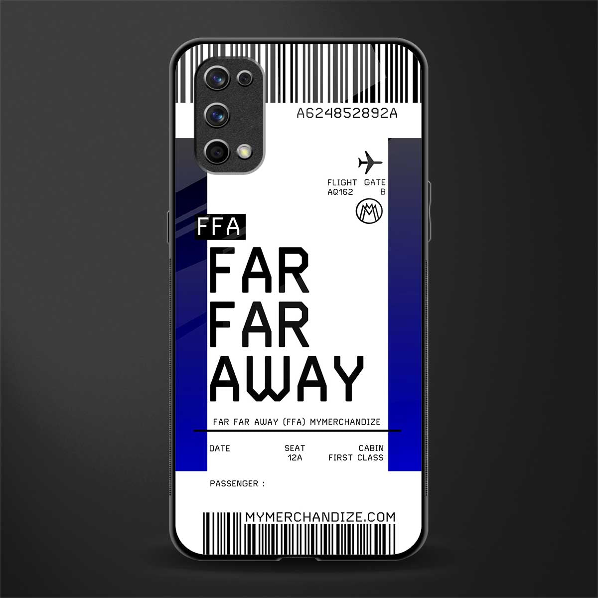 far far away boarding pass ticket glass case for realme 7 pro image